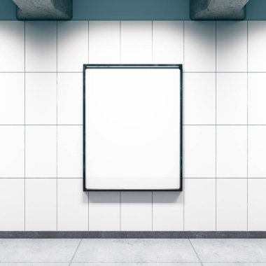 Temiz billboard ile metro istasyonu 