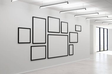 Boş çerçeve ile beton iç 