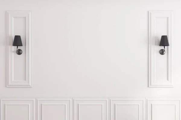 Hvit klassisk vegg – stockfoto
