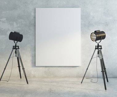 Beton Oda boş posteri ile 