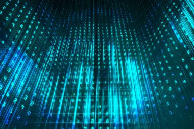 Turkuaz ikili kod zemin