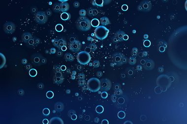 Kabarcık mavi zemin 