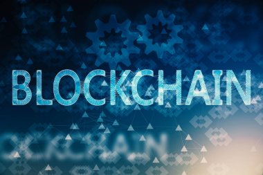 Creative blockchain background  clipart