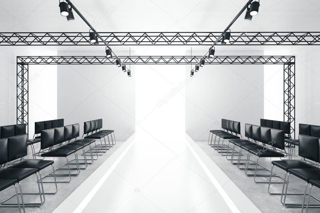 Modern empty fashion runway 