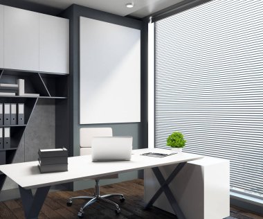 Boş posteri ile çağdaş office 