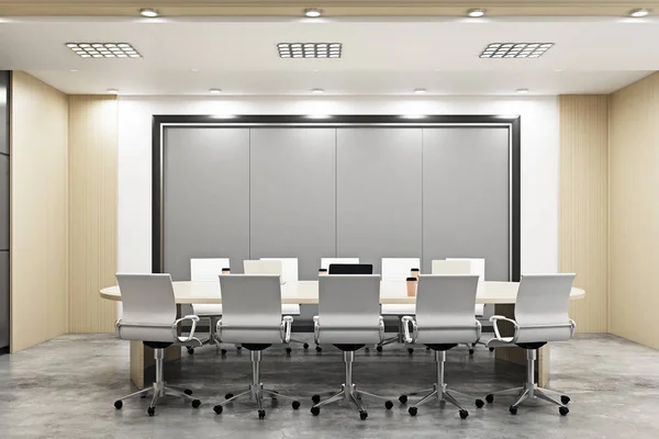 Modern conference room with empty posters — Stock Photo, Image