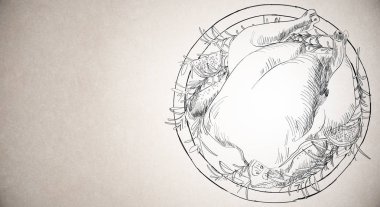 Fırında tavuk arka plan 