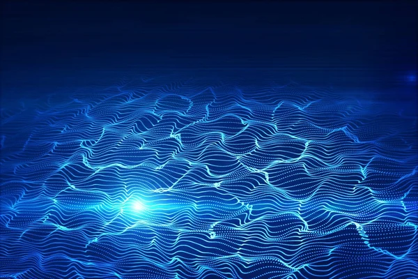 Textura de onda digital azul — Foto de Stock