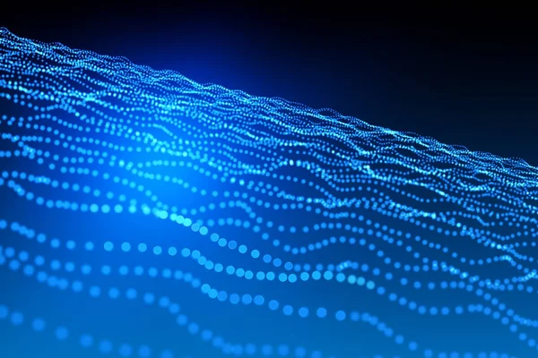 Сині цифрові хвилі шпалери — стокове фото