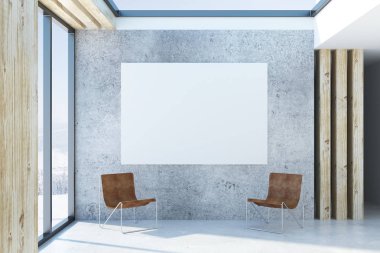 Boş posteri ile modern iç 