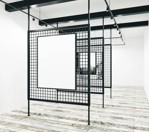 Galeria moderna com outdoor vazio — Fotografia de Stock
