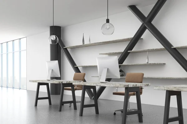 Luminoso interno ufficio coworking — Foto Stock