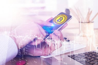 Teknoloji ve cryptocurrency kavramı 