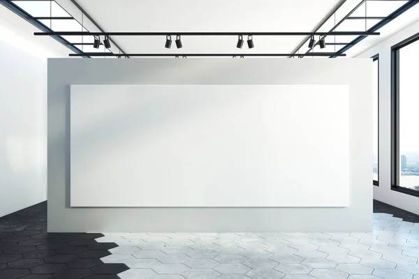 Interior with empty canvas — Stock Photo, Image