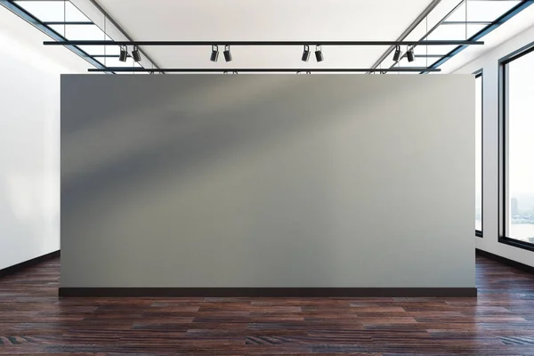 Interior com banner vazio — Fotografia de Stock