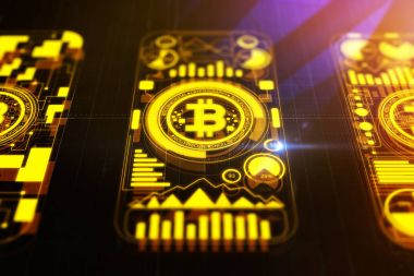 Yaratıcı bitcoin arka plan 