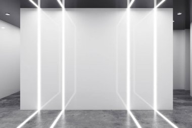 Modern beyaz fütüristik iç