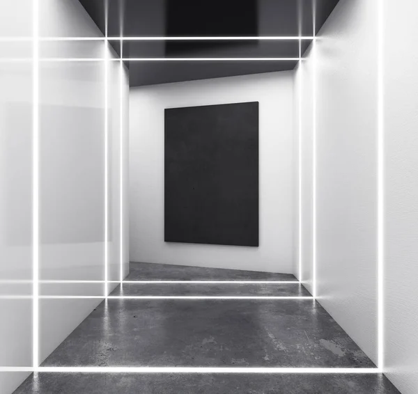 Abstraktní bílá interiér s prázdný nápis — Stock fotografie