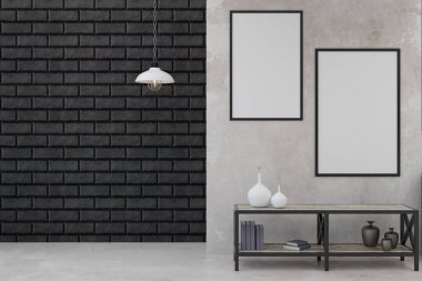 Boş posteri ile modern oda