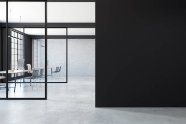 Minimalist office kopya alanı ile