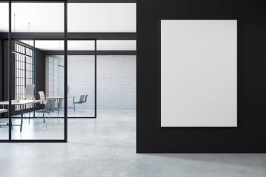 Boş afiş ile modern ofis