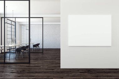 Boş billboard ile modern ofis