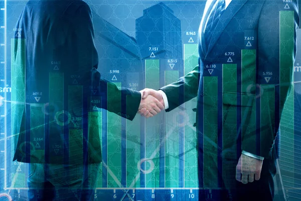 Teamwork, finance and trade concept — Stock Photo, Image