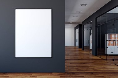 Boş afiş ile modern ofis