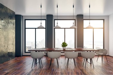 Bright meeting room interior 