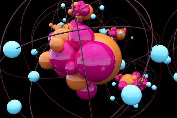 創造的な原子の背景 — ストック写真