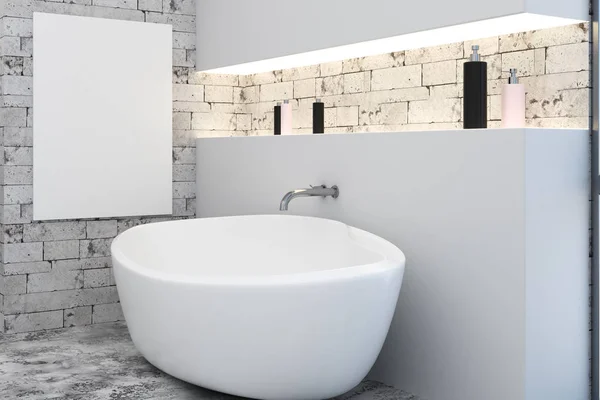 Boş billboard modern banyo — Stok fotoğraf