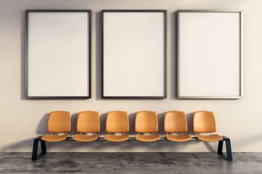 Modern Havaalanı iç boş afiş ile