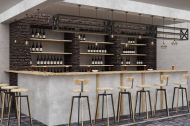 Modern çatı bar iç