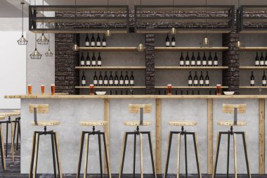 Çatı bar/pub boş posteri ile