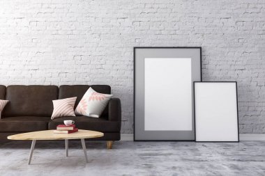 Çatı katında salon boş posteri ile