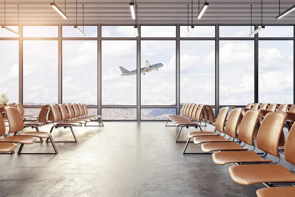 きれいな空港のインテリア — ストック写真
