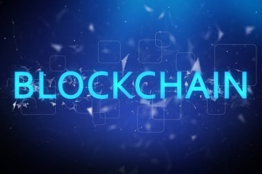 Yaratıcı blockchain arka plan 