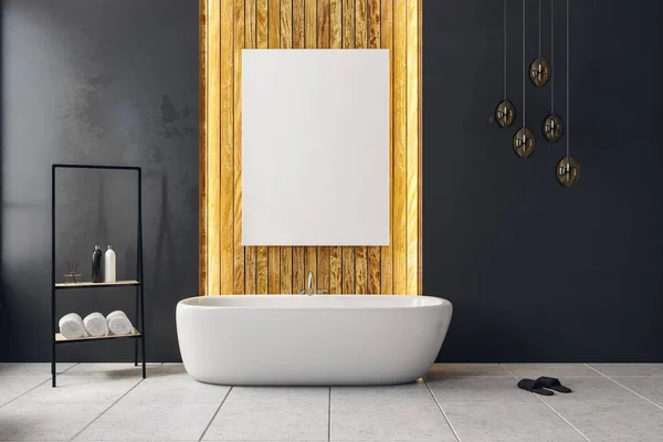 Stilvolles Badezimmer mit Banner — Stockfoto