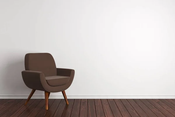 Современный интерьер с креслом — стоковое фото