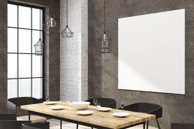 Boş afiş ile modern Restoran 