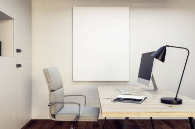 Çalışma alanı boş afiş ile