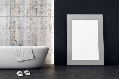 Lüks banyo ile boş bayrak