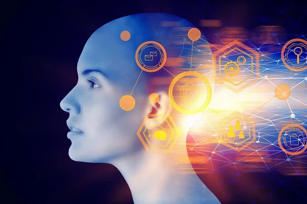 Inteligencia artificial y concepto futuro — Foto de Stock