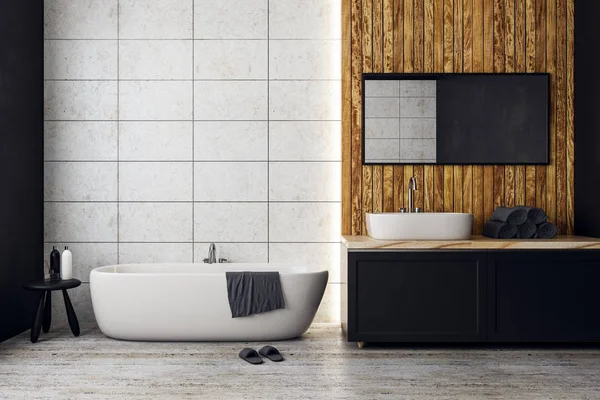 Salle de bain élégante avec copyspace — Photo