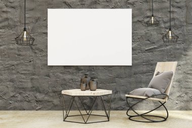 Modern iç boş afiş 