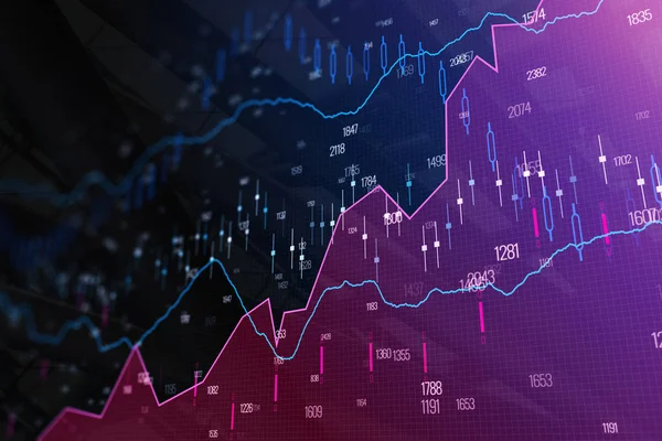 Concepto de análisis y comercio — Foto de Stock