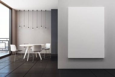 Boş posteri ile modern iç 