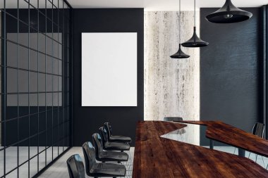 Boş billboard modern konferans salonu 