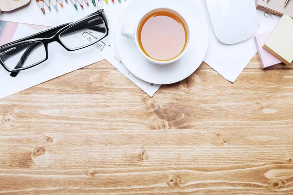 Creative table top with objects — Stock Photo, Image