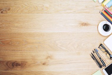 Modern ofis masa üstü öğeleri ile 